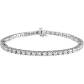 14K White Gold 5 CTW Lab-Grown Diamond Line 7 1/4" Bracelet