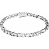 14K White Gold 6 CTW Lab-Grown Diamond Line 7 1/4" Bracelet