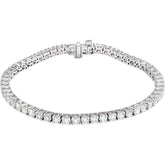 14K White Gold 5 CTW Lab-Grown Diamond Line 7" Bracelet