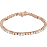 14K Rose Gold 5 CTW Lab-Grown Diamond Line 7" Bracelet