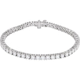 14K White Gold 6 CTW Lab-Grown Diamond Line 7" Bracelet