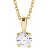 14K Yellow Gold 3/4 CT Lab-Grown Diamond 18" Necklace
