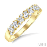 5/8 Ctw Zigzag Mixed Diamond Cut Fashion Band in 14K Yellow Gold