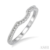 1/8 Ctw Round Cut Diamond Wedding Band in 14K White Gold