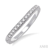 1/6 Ctw Round Cut Diamond Wedding Band in 14K White Gold