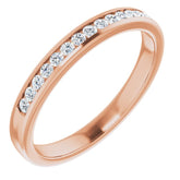 14K Rose Gold 1/3 CTW Natural Diamond Band