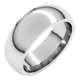 Platinum 7 mm Comfort-Fit Half Round Band Size 12.5
