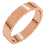 14K Rose Gold 4 mm Flat Band Size 6