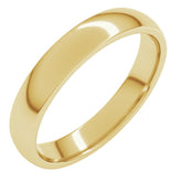 14K Yellow Gold 3.5 mm Lightweight Comfort-Fit Half Round Band Size 7