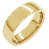 10K Yellow Gold 6 mm Comfort-Fit European-Style Band Size 8.5