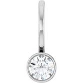 14K White Gold 1/6 CTW Natural Diamond Charm/Pendant