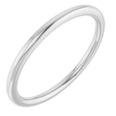 18K White Gold 1.5 mm Comfort-Fit European-Style Band Size 5.5