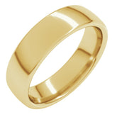 14K Yellow Gold 5.5 mm Comfort-Fit European-Style Band Size 10