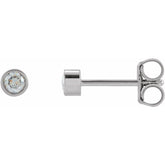 14K White Gold 1/5 CTW Lab-Grown Diamond Micro Bezel-Set Earrings