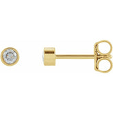 14K Yellow Gold 1/5 CTW Lab-Grown Diamond Micro Bezel-Set Earrings