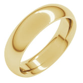 10K Yellow Gold 5.5 mm Half Round Band Size 9