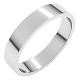 14K White Gold 4 mm Flat Band Size 6.5