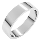 14K White Gold 5 mm Flat Band Size 6