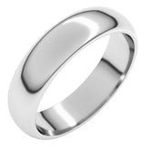 Sterling Silver 5 mm Half Round Band Size 12