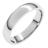 Sterling Silver 4 mm Lightweight Comfort-Fit Half Round Band Size 11