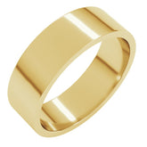 14K Yellow Gold 6 mm Flat Band Size 10.5
