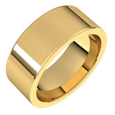 10K Yellow Gold 8 mm Comfort-Fit Flat Band Size 8