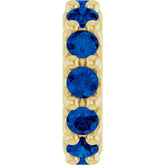 18K Yellow Gold-Plated Sterling Silver Lab-Grown Blue Sapphire Spacer Charm/Pendant
