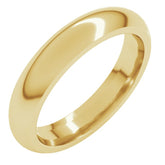 10K Yellow Gold 4 mm Comfort-Fit Half Round Band Size 11