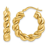 GOLD TWISTED HOOPS