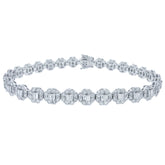 6.34ct 18k White Gold Diamond Lady's Bracelet