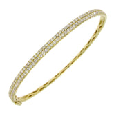 1.96ct 14k Yellow Gold Diamond Bangle