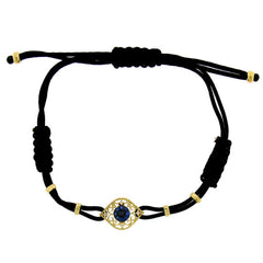 0.05ct Diamond & 0.13ct Blue Sapphire 14k Yellow Gold Eye Bracelet 0.05ct Diamond & 0.13ct Blue Sapphire 14k Yellow Gold Eye Bracelet