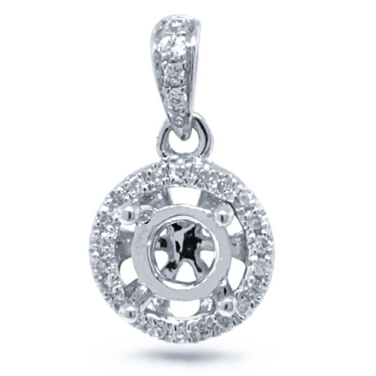 0.07ct 14k White Gold Diamond Semi-mount Pendant 0.07ct 14k White Gold Diamond Semi-mount Pendant