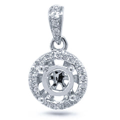 0.07ct 14k White Gold Diamond Semi-mount Pendant 0.07ct 14k White Gold Diamond Semi-mount Pendant