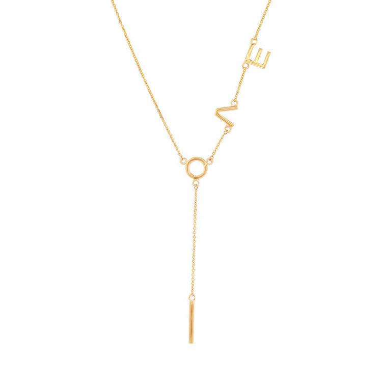 0.04ct 14k Yellow Gold Diamond "Love" Necklace 0.04ct 14k Yellow Gold Diamond "Love" Necklace