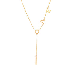 0.04ct 14k Yellow Gold Diamond "Love" Necklace 0.04ct 14k Yellow Gold Diamond "Love" Necklace
