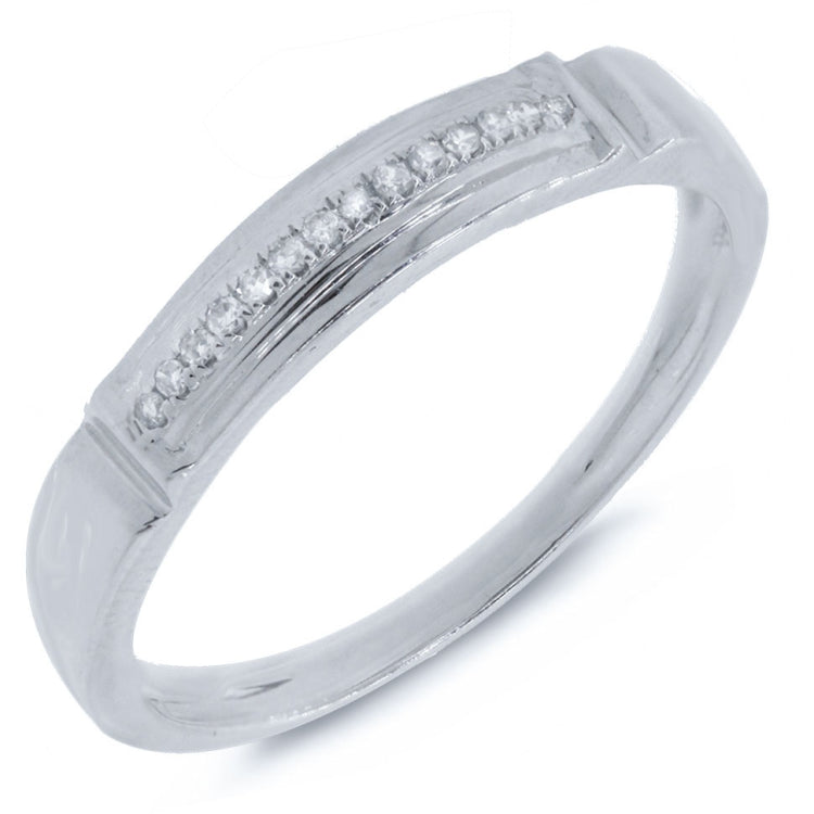 0.02ct 14k White Gold Diamond Lady's Band 0.02ct 14k White Gold Diamond Lady's Band