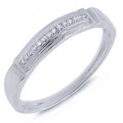 0.02ct 14k White Gold Diamond Lady's Band 0.02ct 14k White Gold Diamond Lady's Band