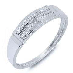 0.05ct 14k White Gold Diamond Men's Band 0.05ct 14k White Gold Diamond Men's Band