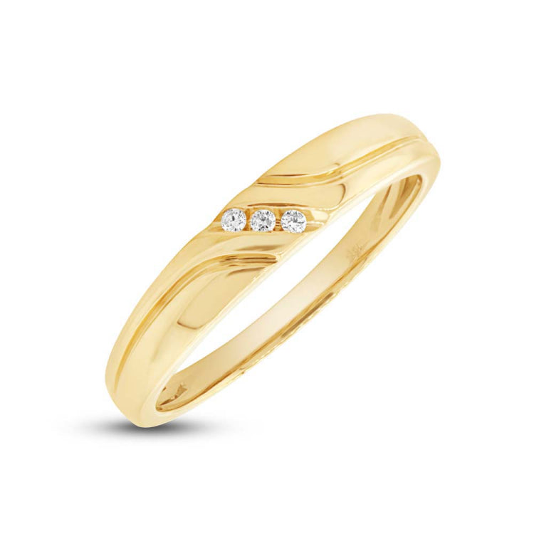 0.04ct 14k Yellow Gold Diamond Men's Band Size 5.5 0.04ct 14k Yellow Gold Diamond Men's Band Size 5.5