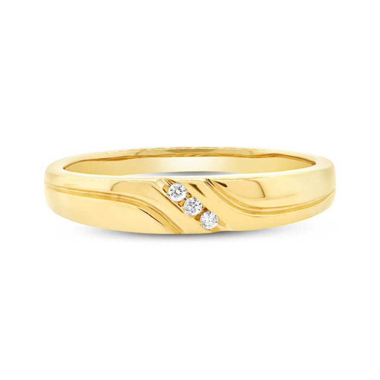 0.04ct 14k Yellow Gold Diamond Men's Band Size 5.5 0.04ct 14k Yellow Gold Diamond Men's Band Size 5.5