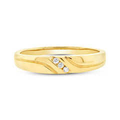 0.04ct 14k Yellow Gold Diamond Men's Band Size 5.5 0.04ct 14k Yellow Gold Diamond Men's Band Size 5.5