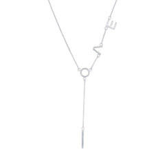 0.04ct 14k White Gold Diamond "Love" Necklace 0.04ct 14k White Gold Diamond "Love" Necklace