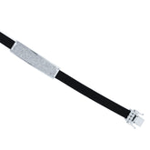 1.90ct 14k White Gold Diamond Calf Leather Bracelet