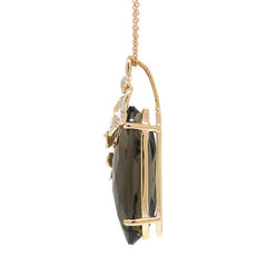 0.04ct Diamond & 9.85ct Smokey Topaz 14k Two-tone Rose Gold Pendant 0.04ct Diamond & 9.85ct Smokey Topaz 14k Two-tone Rose Gold Pendant