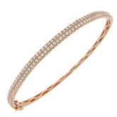 1.96ct 14k Rose Gold Diamond Bangle