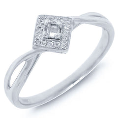 0.05ct 14k White Gold Diamond Semi-mount Ring 0.05ct 14k White Gold Diamond Semi-mount Ring