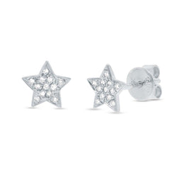 0.07ct 14k White Gold Diamond Star Stud Earring 0.07ct 14k White Gold Diamond Star Stud Earring