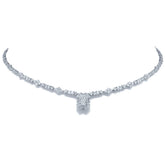 5.44ct 18k White Gold Diamond Necklace