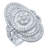4.19ct 18k White Gold Diamond Lady's Ring